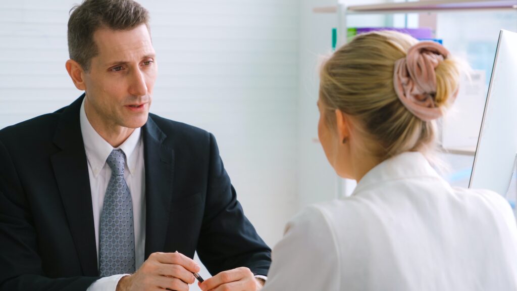 A commercial real estate owner interviewing a property manager