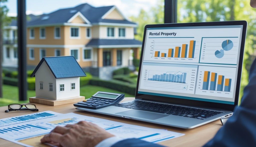A real estate investor reviewing his commercial real estate property portfolio.