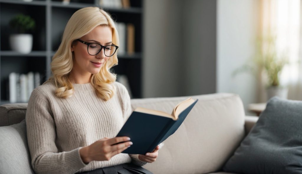 A real estate investor reading the answers to frequently asked questions about rental property accounting.
