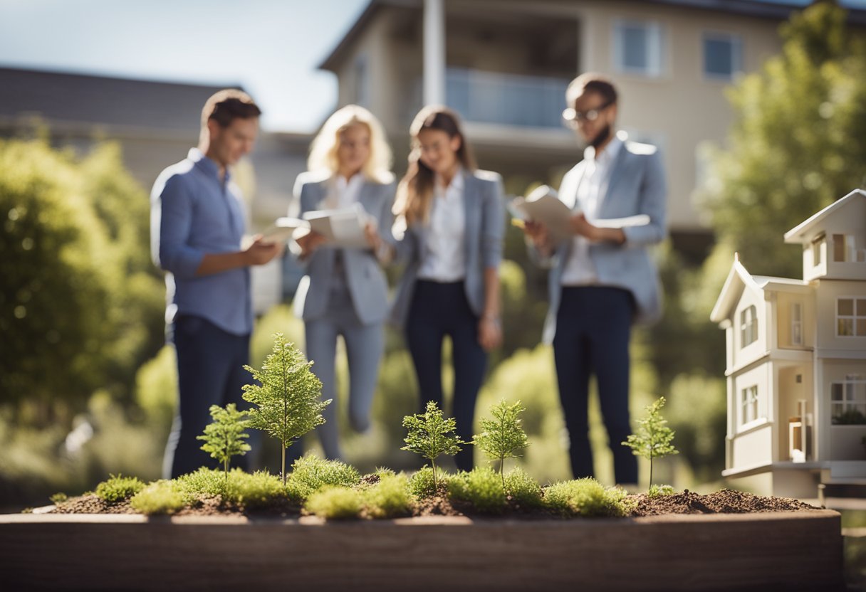 A group of small-scale real estate investors inspecting a property for potential investment