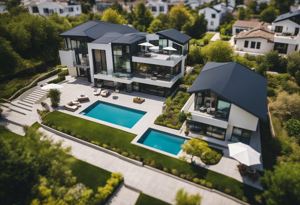 An AI real estate SAAS product displaying property listings and data analytics