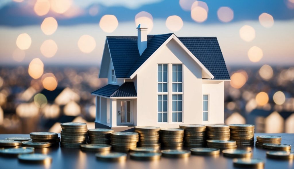 A house surrounded by money representing a gold mine for an investor finding an off-market real estate deal.