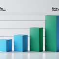 A bar graph with two bars symbolizing pre-tax cash flow and after-tax cash flow on a rental property.